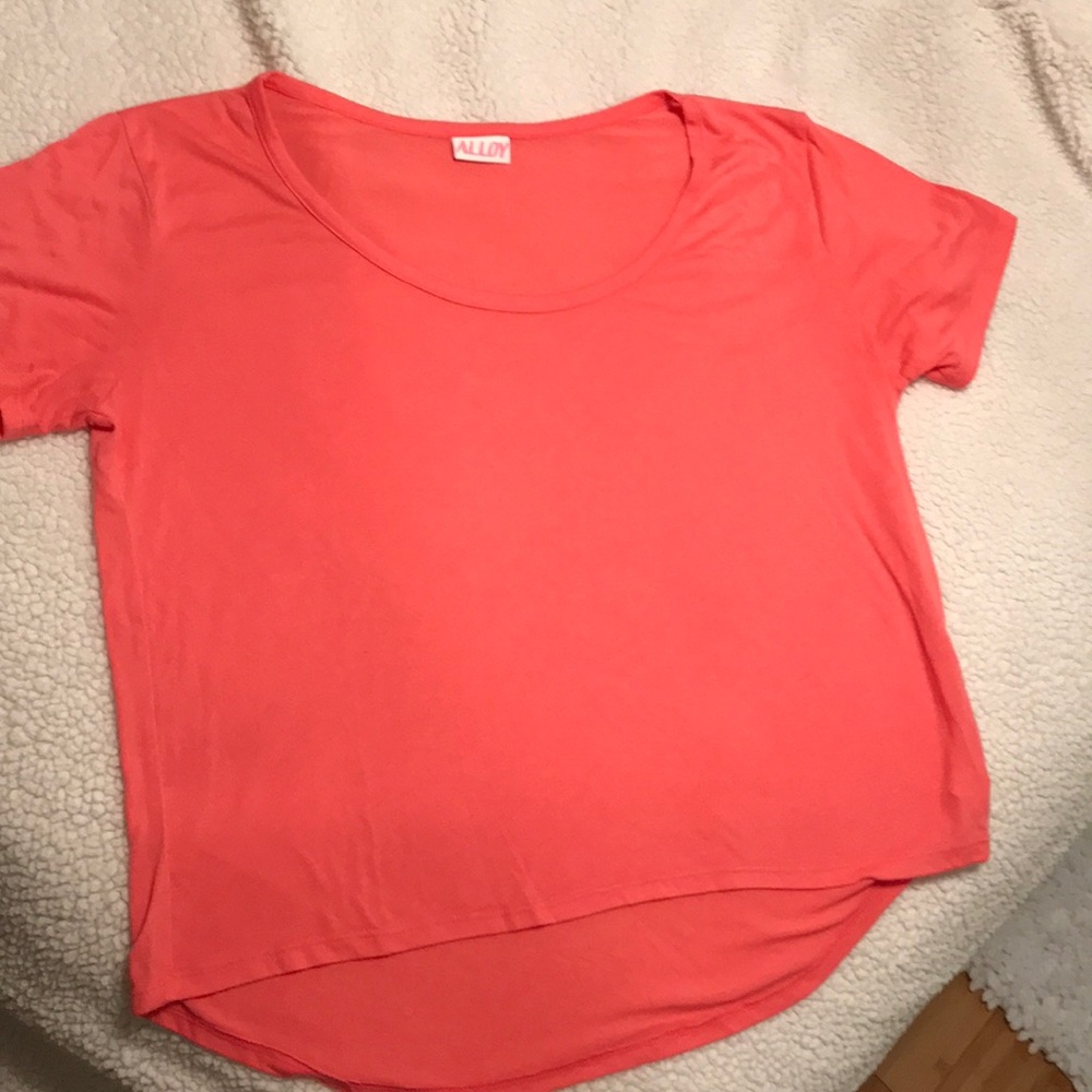 Alloy pink oversized crop tee